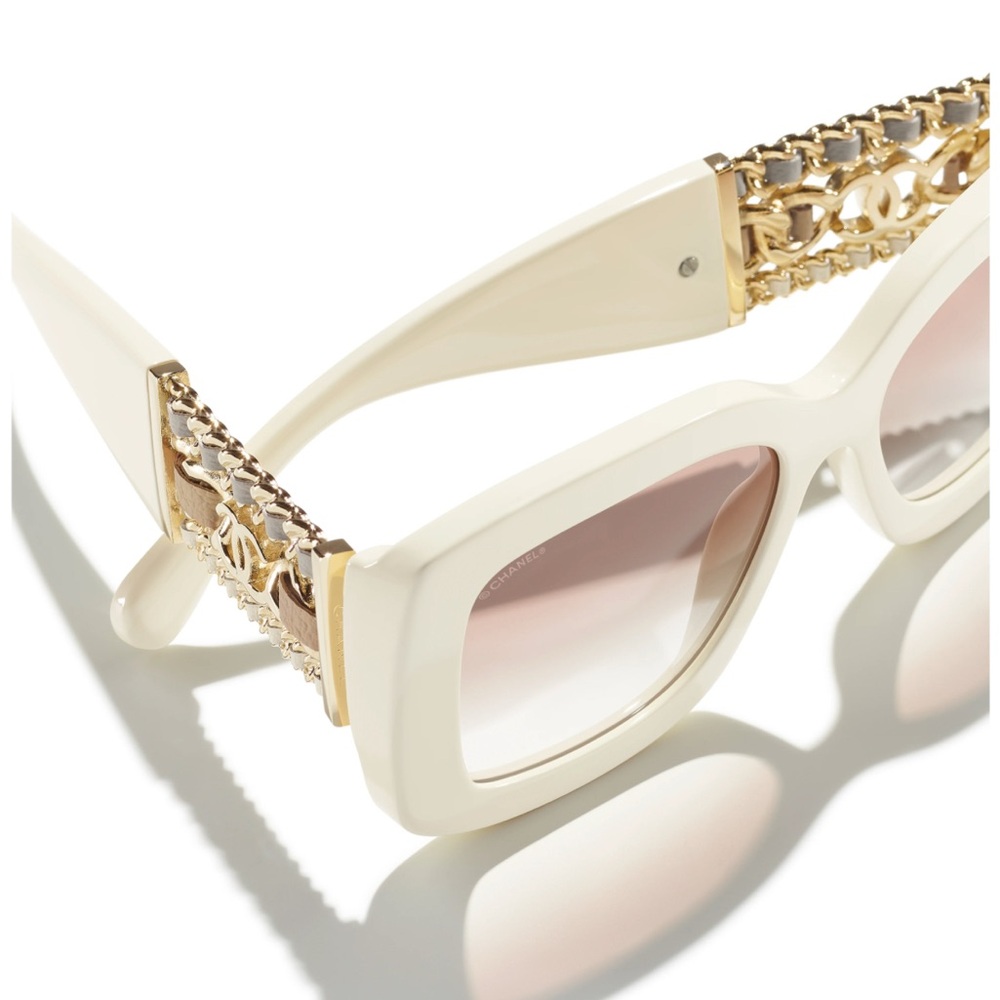 Chanel White Sunglasses, brand new with box, never used, with tags - Picture 2 of 4